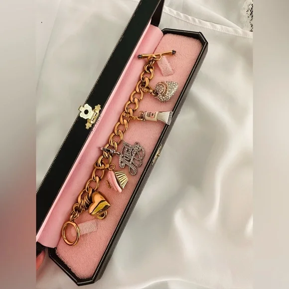 Juicy Couture Vintage  Gold Bracelet with charms - Picture 2 of 16